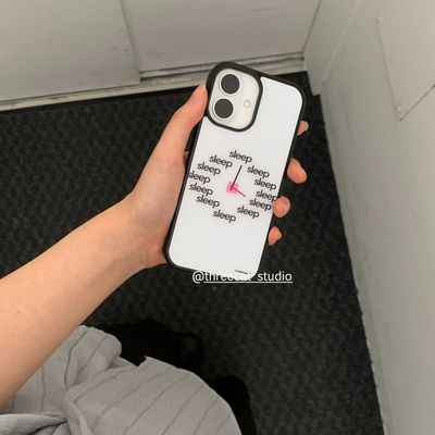 sleep英文时钟17promax手机壳