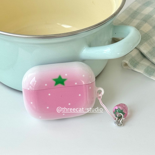 粉草莓五角星波点airpods5耳机套