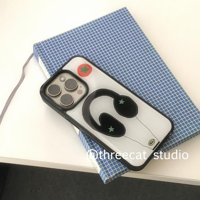 苹果iphone15黑边手机壳番茄