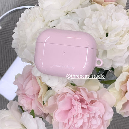 韩ins爱豆李荣书同款纯色英文pro3进口菲林耳机壳适用于苹果1/2/3/4代airpods pro2保护套airpods 4代硬亮