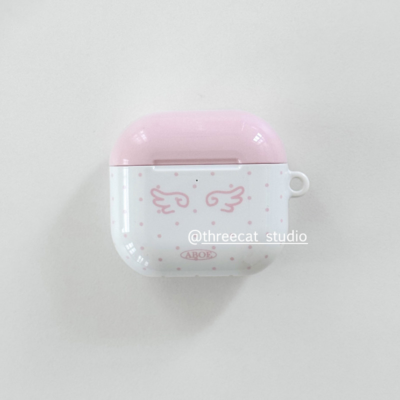 thumbnail for Han INS Angel Wings Vintage Polka Dot Pro3 imported AirPods 5 film earphone case compatible with Apple 1, 2, 3, 4, 5 generations AirPods Pro2 protective case AirPods 4