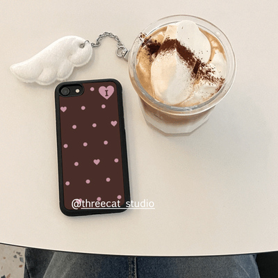 巧克力爱心古早波点17pro手机壳