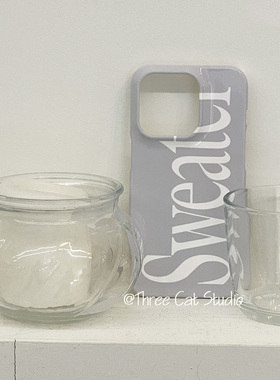 韩ins简约英文Sweater欧尼菲林壳适用于iphone17promax苹果16pro/15/14/13/12/11全包Xsmax手机保护套XR亮面