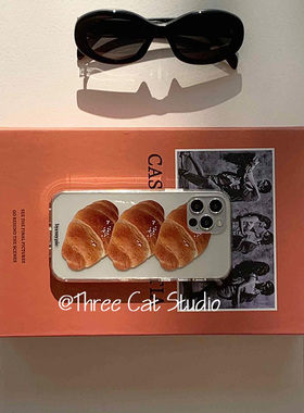 韩国ins小众盐焗面包欧尼博主同款手机壳适用于iphone17pro/16promax苹果15/14/13保护套高透软XSMAX包边12