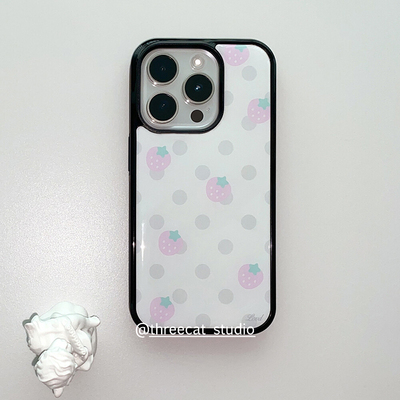 个性波点草莓iphone17手机壳