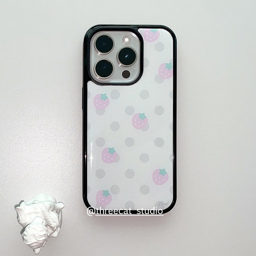 个性波点草莓iphone17pro手机壳