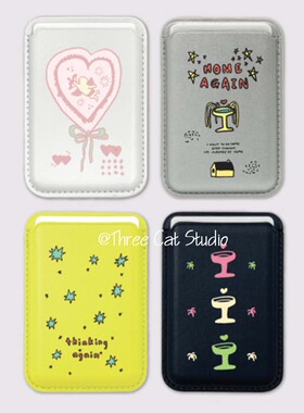 韩欧尼ins个性小众皮革磁吸无线充magsafe卡套手机壳适用于iphone17pro/16promax苹果15/14/13/12/11