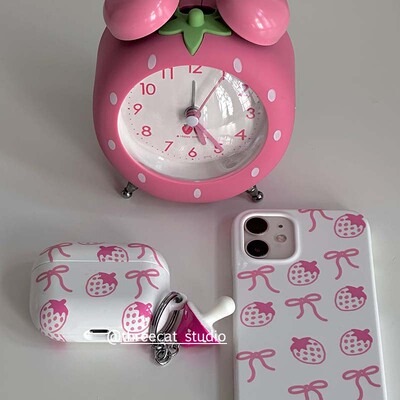 草莓蝴蝶结airpods4菲林耳机套