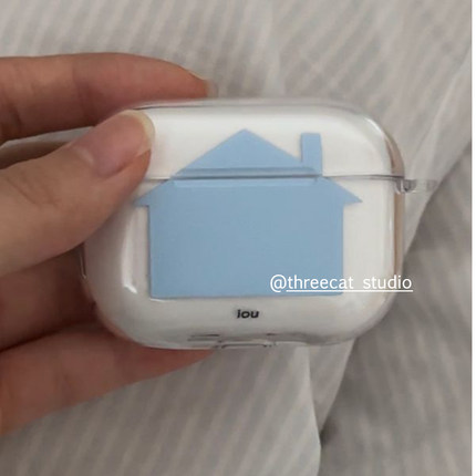 韩系ins极简可爱小房子Pro3高透耳机壳适用于苹果airpods4保护套1/2/3代airpods pro2硅胶保护套pro软
