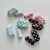 4代airpods 韩ins设计chic少女心复古古早波点pro3进口菲林耳机壳适用于苹果1 pro2保护套airpods 4代硬