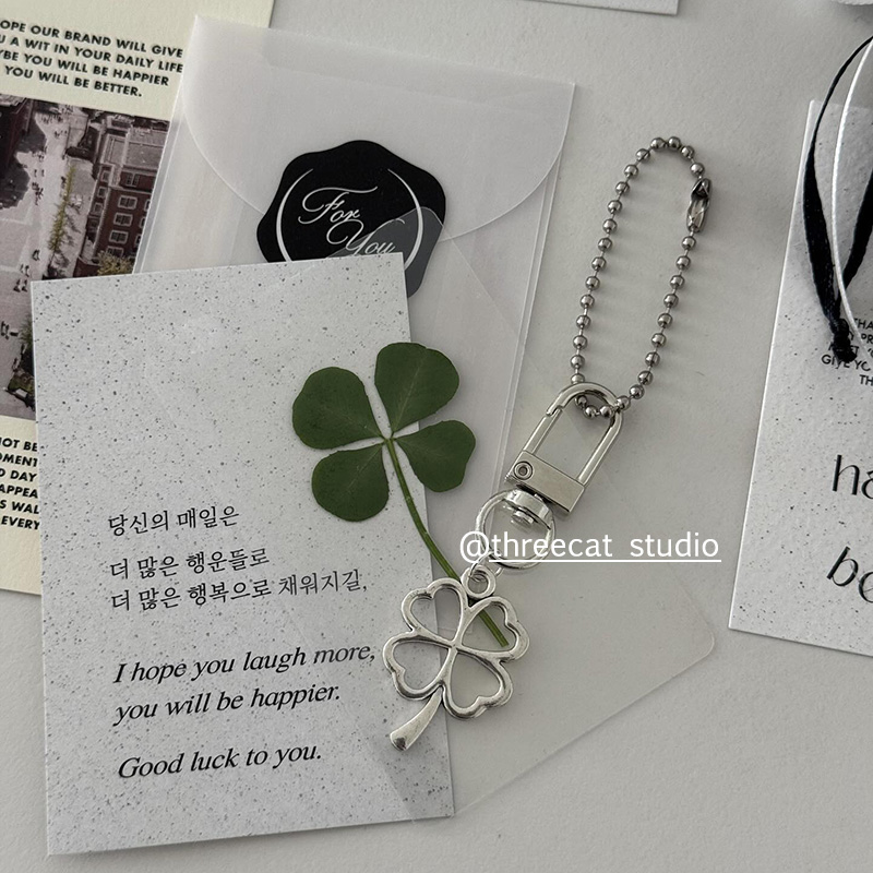 四叶草钥匙扣airpods包包挂件