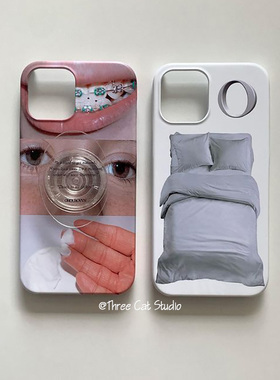 韩ins小众搞怪人脸五官被子菲林壳适用于iphone17promax苹果16pro/15/14/13/12/11全包Xsmax手机保护套XR亮面