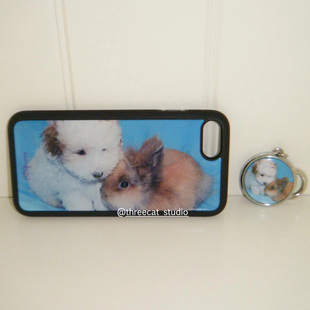 韩ins时髦谬系复古小狗兔子欧尼博主同款 16pro苹果15 12黑边11保护套Xsmax 手机壳适用iphone17promax