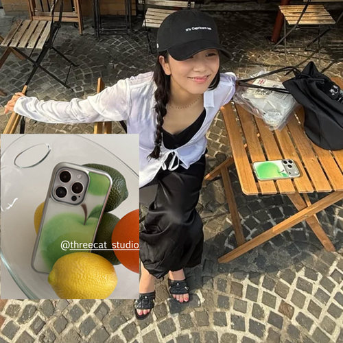 jisoo金智秀同款青苹果手机壳