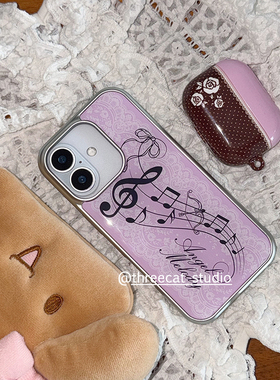 韩系ins天使蕾丝浪漫旋律欧尼博主同款手机壳适用于iphone17promax/16pro苹果15/14/13/12银边11保护套Xsmax