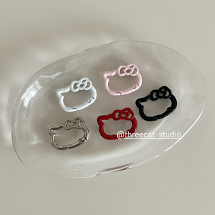 韩系ins设计少女心可爱kitty猫挂钩玩偶钥匙扣挂饰配件