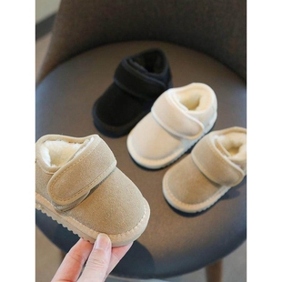 韩国Uamtor宝宝棉鞋冬季加绒男女婴儿学步鞋子防滑儿童加厚雪地靴
