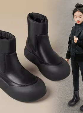 Next MaxM女童雪地靴2025冬季新款儿童短靴中大童加绒保暖大棉鞋