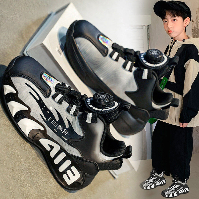 法国G·T儿童运动鞋男童2025春秋冬防滑新款篮球鞋旋转扣跑步球鞋