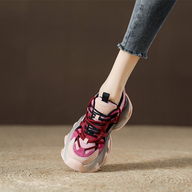 西班牙小众品牌ONGYSL拼色真皮厚底老爹鞋女2024春季新款运动鞋女,服饰配件/皮带/帽子/围巾,鞋垫,淘宝优惠券,粉丝福利购,淘宝优惠卷