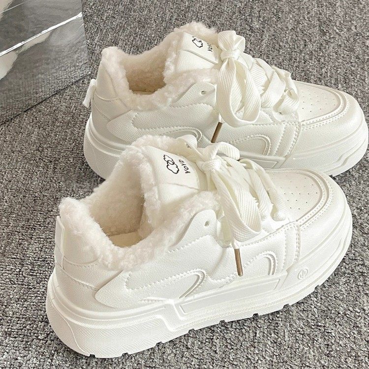 英国DHWA厚底小白鞋女款2025春秋冬新款板鞋女鞋百搭面包鞋二棉鞋,女鞋,时尚休闲鞋,淘宝优惠券,粉丝福利购,淘宝优惠卷