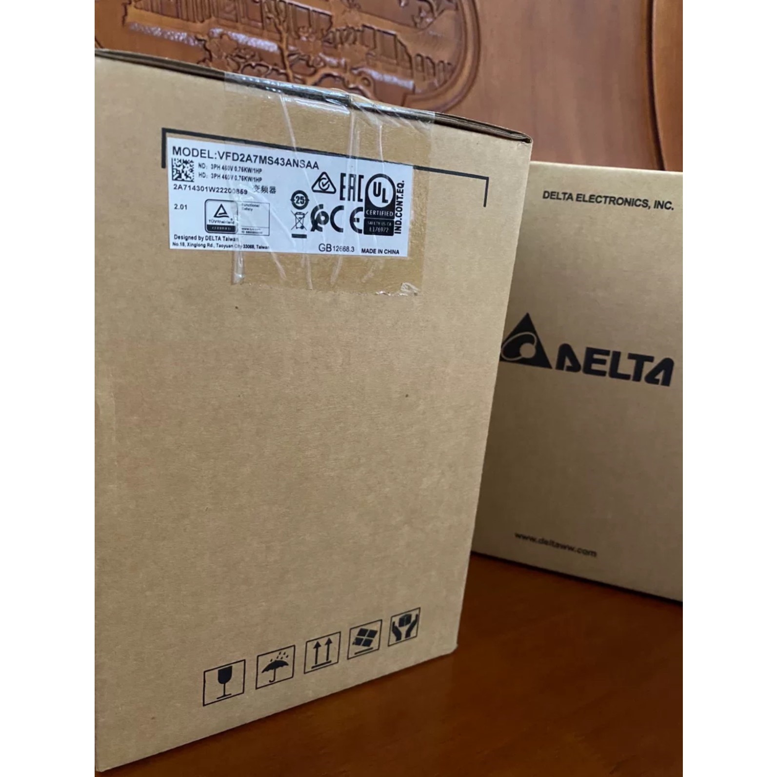 VFD2A7MS43ANSAA台达变频器三相380V,功率0