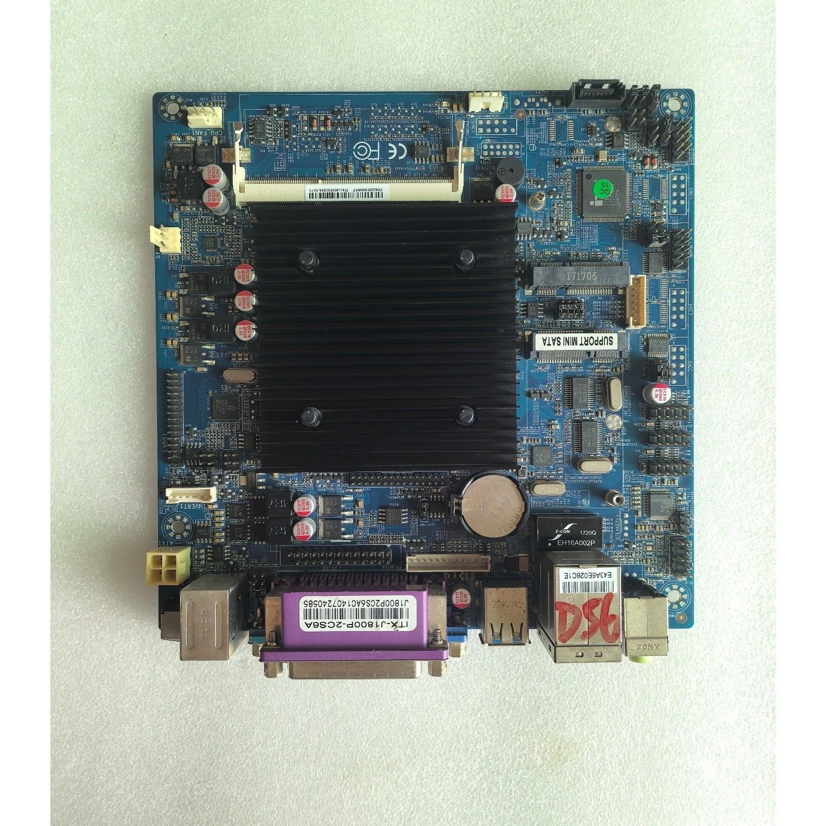 ITX-J1800P-2CS6A工控主板,EDP+LVDS+