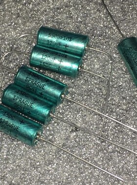 全新美国 SPRAGUE 思碧 550D系列 120UF 15V 发烧轴向钽电容