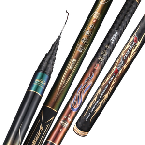 松崎碳素短节鱼竿5.4米6.3米超轻超硬溪流竿袖珍竿19调钓鱼竿手竿