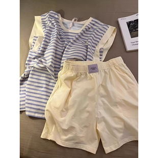 家居服 英国Next Road夏季 韩系少女撞色条纹背心睡衣女款 宽松大码