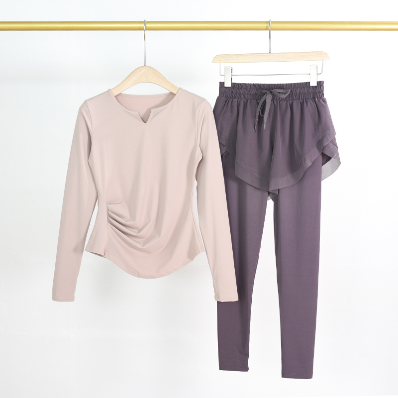 米兰风MDCW瑜伽服运动套装女秋季新款显瘦长袖健身衣训练服跑步裤