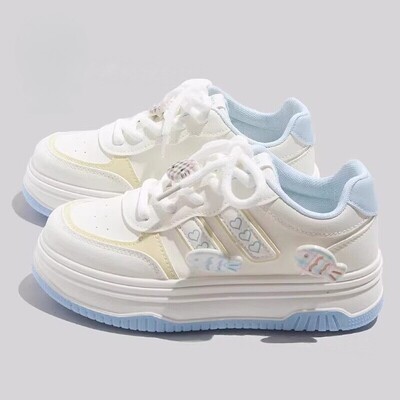 英国DGKP小白鞋女2026春秋季新款透气运动鞋校园时尚百搭学生板鞋