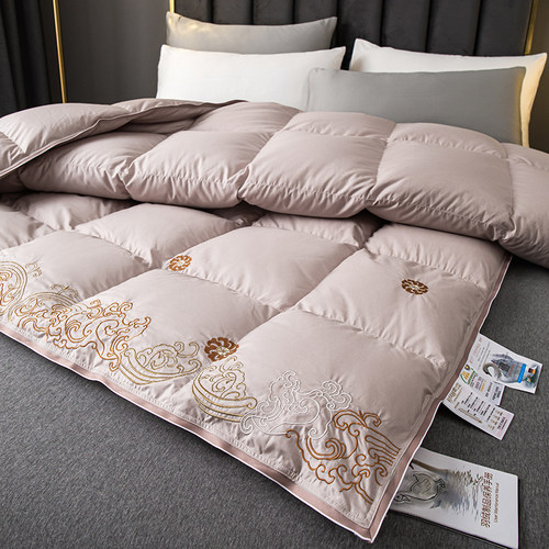 纯棉自充绒被壳半成品羽绒被壳