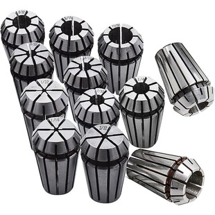 ER16 12件精密筒夹 1/32 英寸- 3/8 英寸弹簧夹头数控铣削夹头