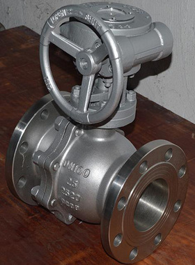 Q341F蜗轮浮动法兰球阀不锈钢硬密封全通径高温蒸汽阀门 厂家直供