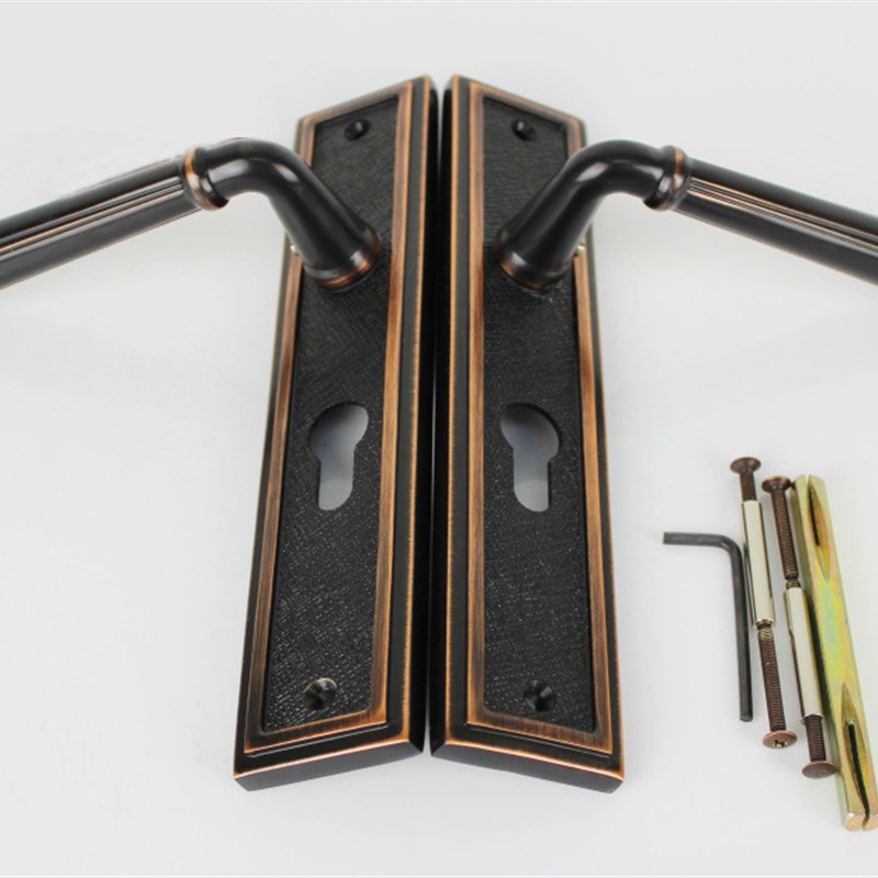 LM 3390 ORB古铜新中式轻奢纯铜房门室内实木门锁执手锁