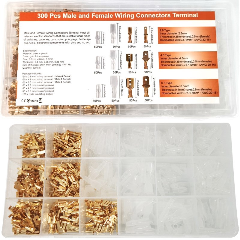 插簧压线钳棘轮式冷压端子夹线钳端子钳SN-58b/6.3/4.8/2.8压接钳