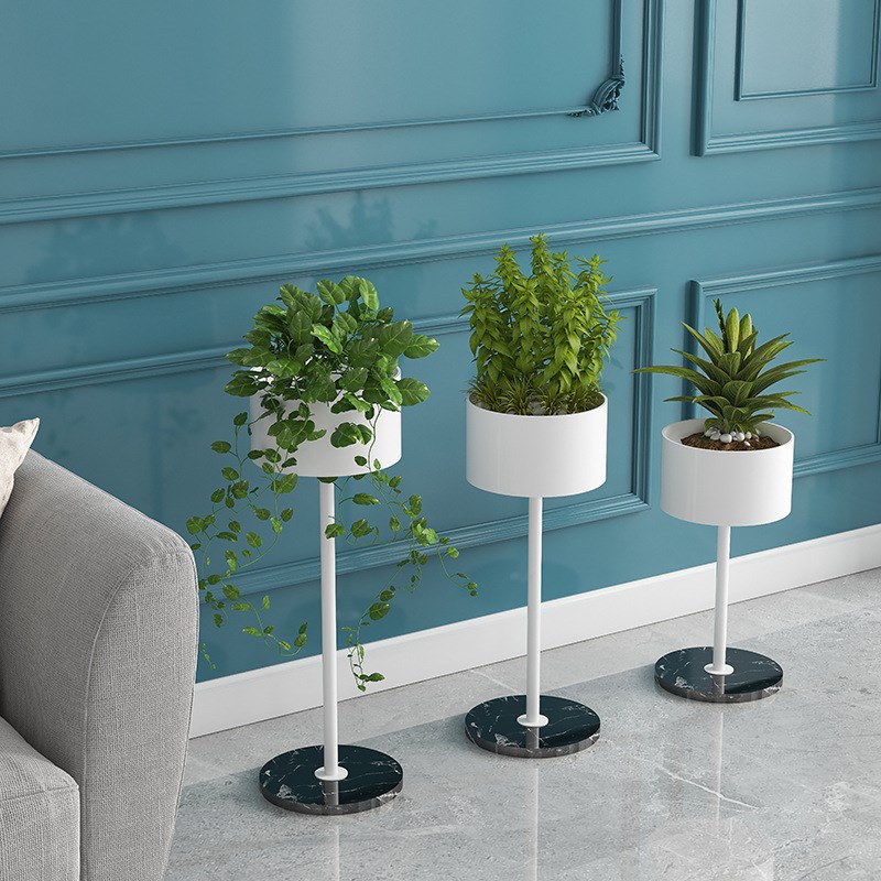 花架北欧风格阳台客厅铁艺绿植花盆单个落地式轻奢绿萝爬藤架摆件