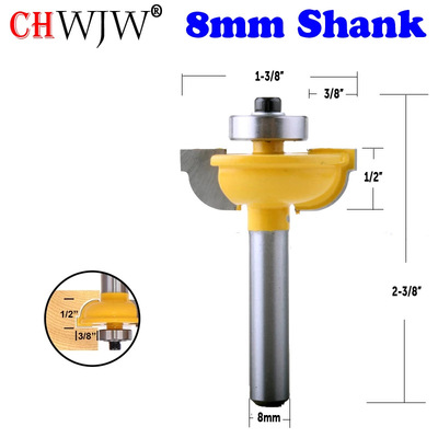 8MM柄出口雕刻机铣刀 凸敏仔刀8*1-3/8（34.9MM）
