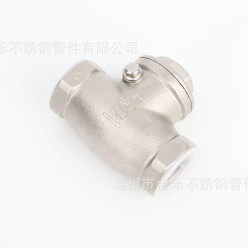 304不锈钢卧式止回阀H14W-16P内螺纹丝扣旋启摇摆式单向阀4分DN15