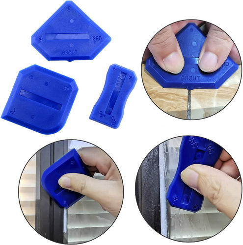 跨境12件套2合一阳角勾刀刮板剂填缝工具密封剂修整厨房塑料刮刀