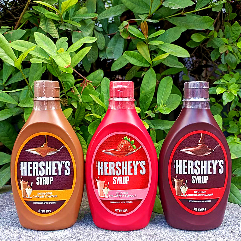 好时草莓味糖浆巧克力调味酱hersheys syrup strawberry flavor
