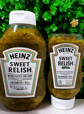 亨氏酸甜青瓜酱黄瓜蓉挤压瓶装调味酱Heinz Sweet Relish美国进口