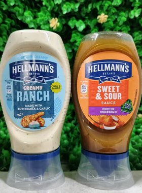 好乐门酸甜酱原味蛋黄酱蒜味Hellmann's Real Mayonnaiss英国进口