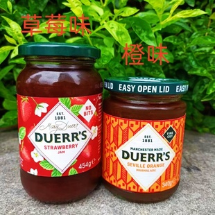 英国进口DUERRS草莓味橙汁果酱面包涂抹酱STRAWBERRY ORANGE JAM