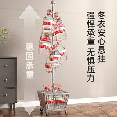 占家用可移动小型房间架不地衣架落地卧室衣服挂衣帽架床边挂衣架