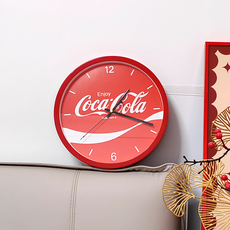可口可乐挂钟静音简约客厅卧室