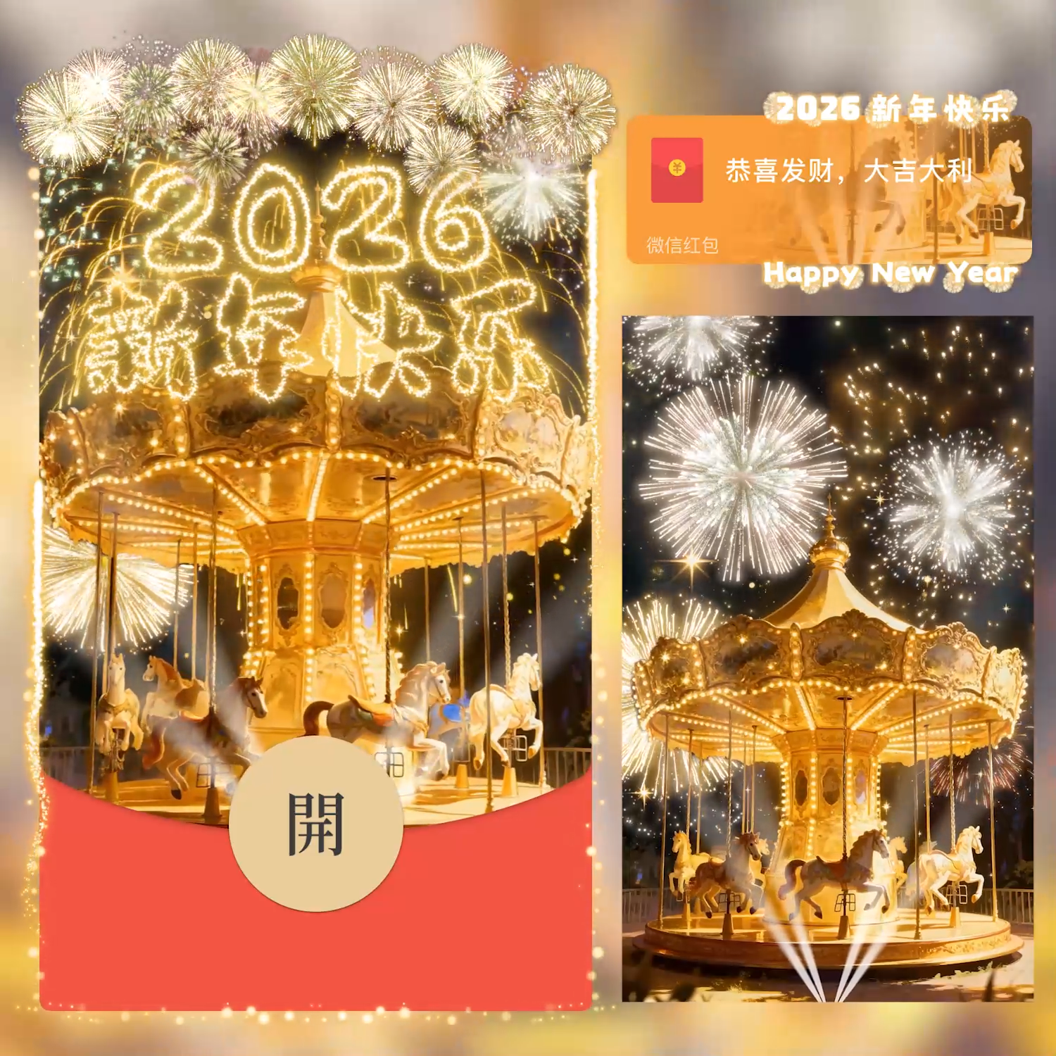 2026新年烟花微信红包封面序列号动态音乐vx马年春节跨年红包封面,商务/设计服务,平面广告设计,淘宝优惠券,粉丝福利购,淘宝优惠卷