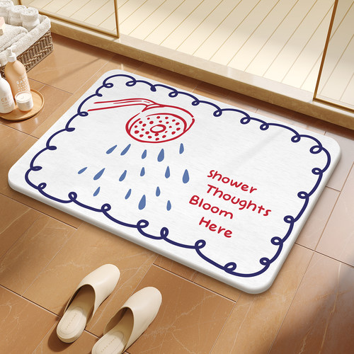 硬矽藻土地垫化妆室门口吸水凉垫矽藻泥浴室防滑垫子家用速干 干