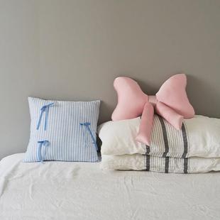 宿舍学生腰靠 客厅沙发靠枕靠背样板房 莫语 原创设计蝴蝶结抱枕